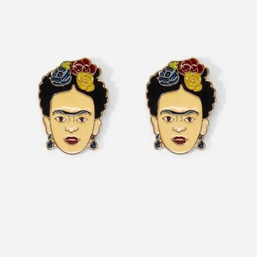 Enamel earrings / Frida kahlo